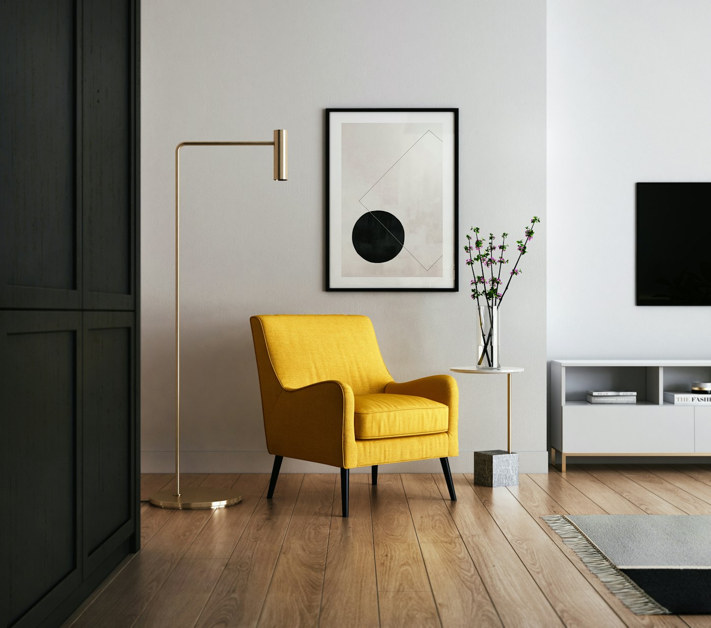 Open-concept living room — LVP SPC